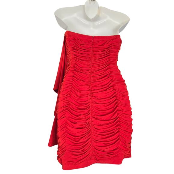 XOXO Womens Medium Strapless Mini Dress Bodycon Event Romantic Feminine Holiday - Picture 5 of 10